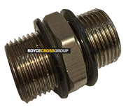 M20 male to M20 male coupler [Ex de IIC Gb / Ex tb IIIC Db], nickel-plated brass