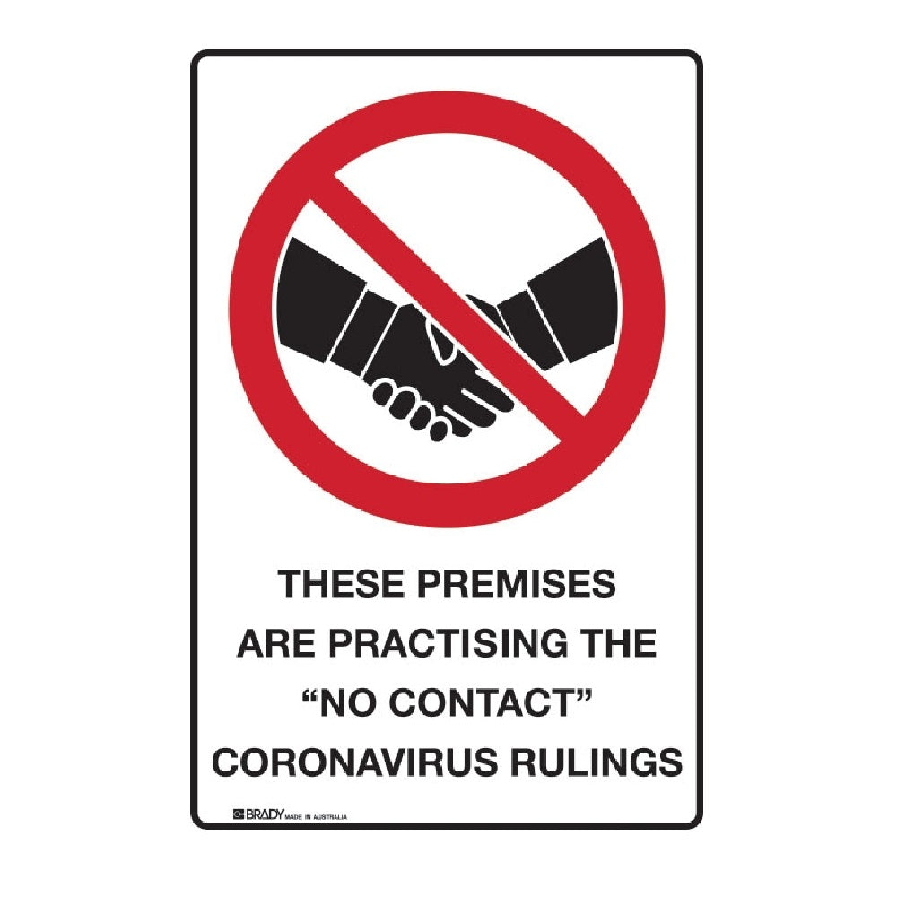 Practicing the "no contact" coronavirus rulings 300mmx450mm poly