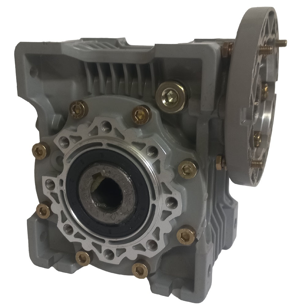 RCG063 Wormbox Ratio 50/1, 19mm Input With D80 B14A Input Flange, 25mm Hollow Output