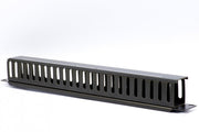 1RU Cable Management Panel - Slotted Duct, 24 Slots