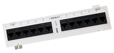 12 Port Cat5E Patch Panel With Bracket 1RU
