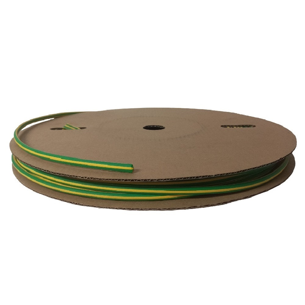 Heatshrink Reel 40mm x 25m Yellow/Green 2:1 UV Stabilized Thin Wall