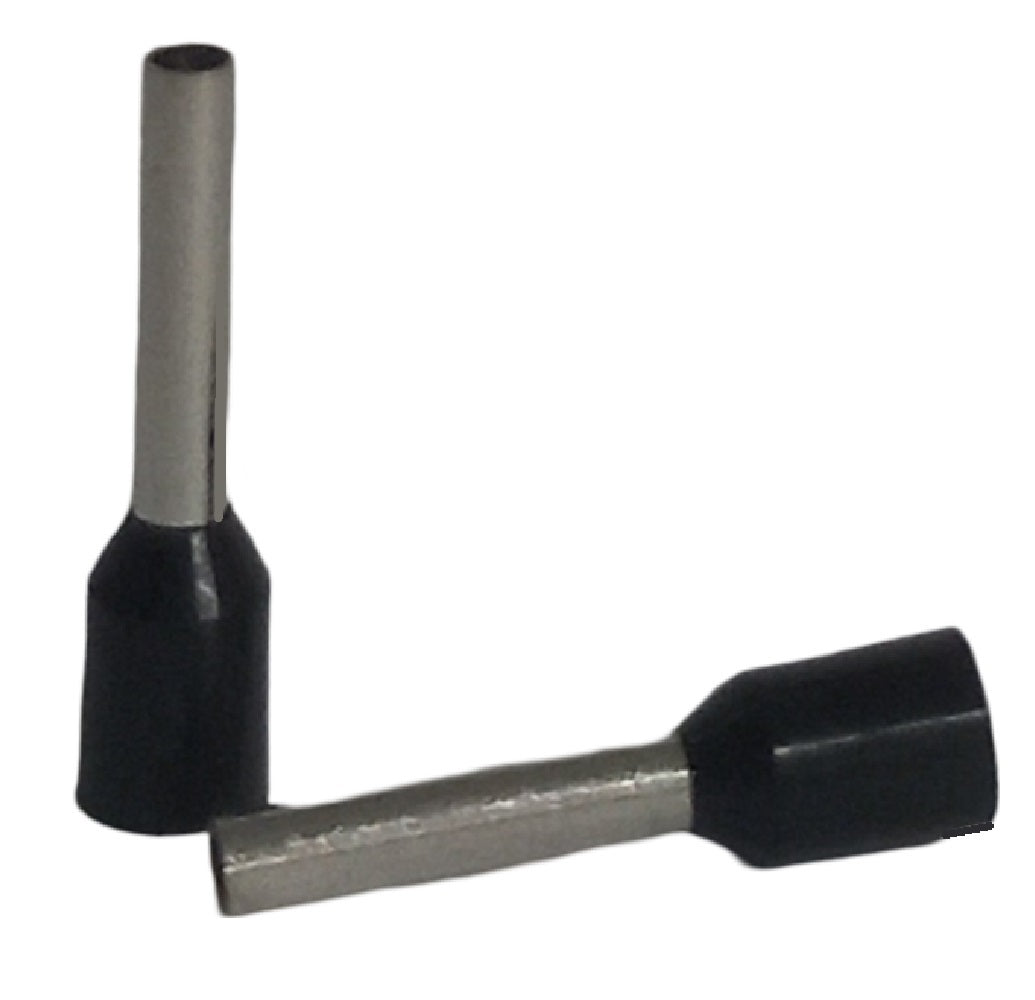Cord end 1.5mm x 10mm black - 100 pack