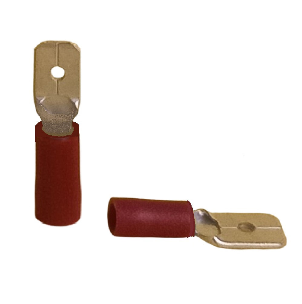 Red Male Tab 6.3mm - 100 pack