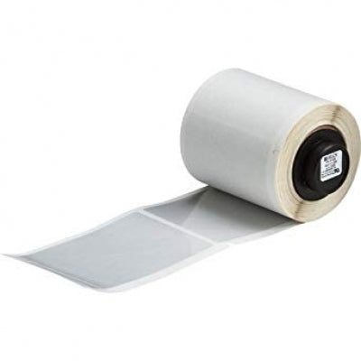 PTL-35-435  Metallized Glossy Polyester Asset Tracking Labels H48.26mm x W76.2mm BMP71/BMP61/M611 B-435 White Roll of 100 (Discontinued) (Replacement 173869)