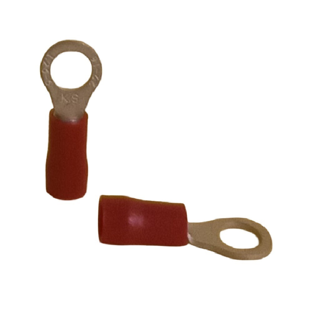 Red Ring Terminal 6mm Twin Grip - 100 pack