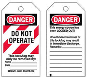 Do Not Operate lockout tags - 25 pack