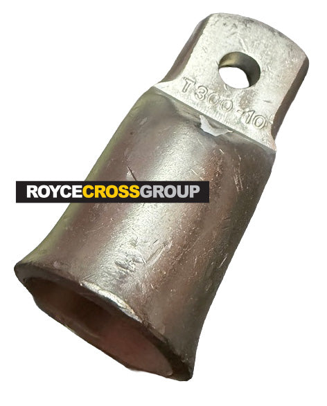 Narrow palm circuit breaker lug, 300mm cable, 10mm stud (sold per 1, order 9 for box)