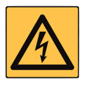High voltage symbol warning sign label pack - H50mmx50mm - self adhesive
