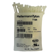 White natural cable ties - 100mm x 2.5mm - 100 pack