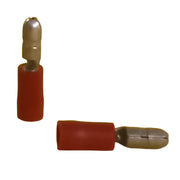 Red male bullet 4mm - 100 pack