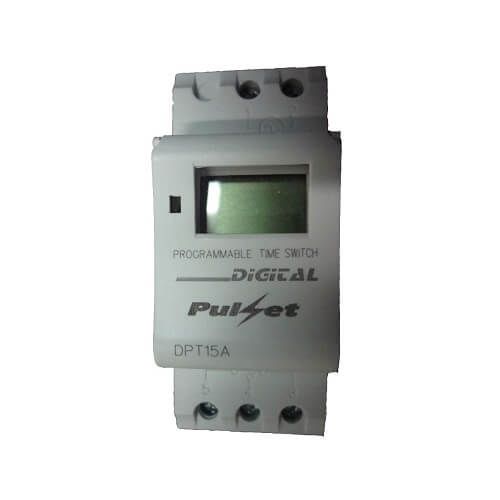 Pulset 1 Phase 7 Day Digital Timer 15A Din Mount