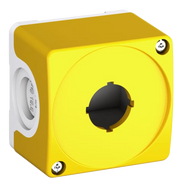 ABB Emergency Stop  Enclosure, 1 Hole, No Button, Yellow/Light Grey, 1SFA619821R1000