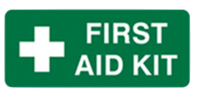 First aid kit safety sign
