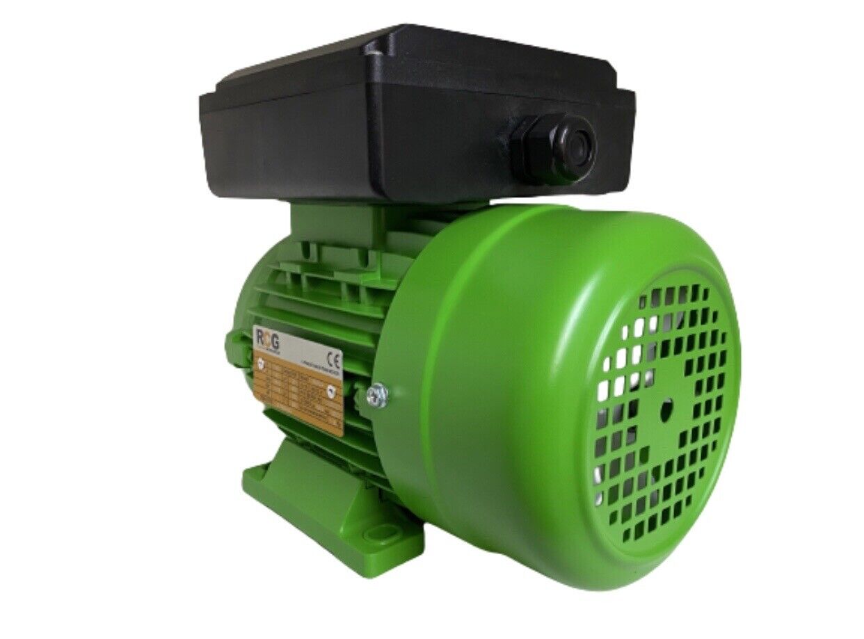 RCG Alloy ML80 0.55kW 4P TEFC B3 Foot Mount 1 Phase 240V IP55 CSCR Electric Motor 19mm Shaft - ML801-4 (B3)