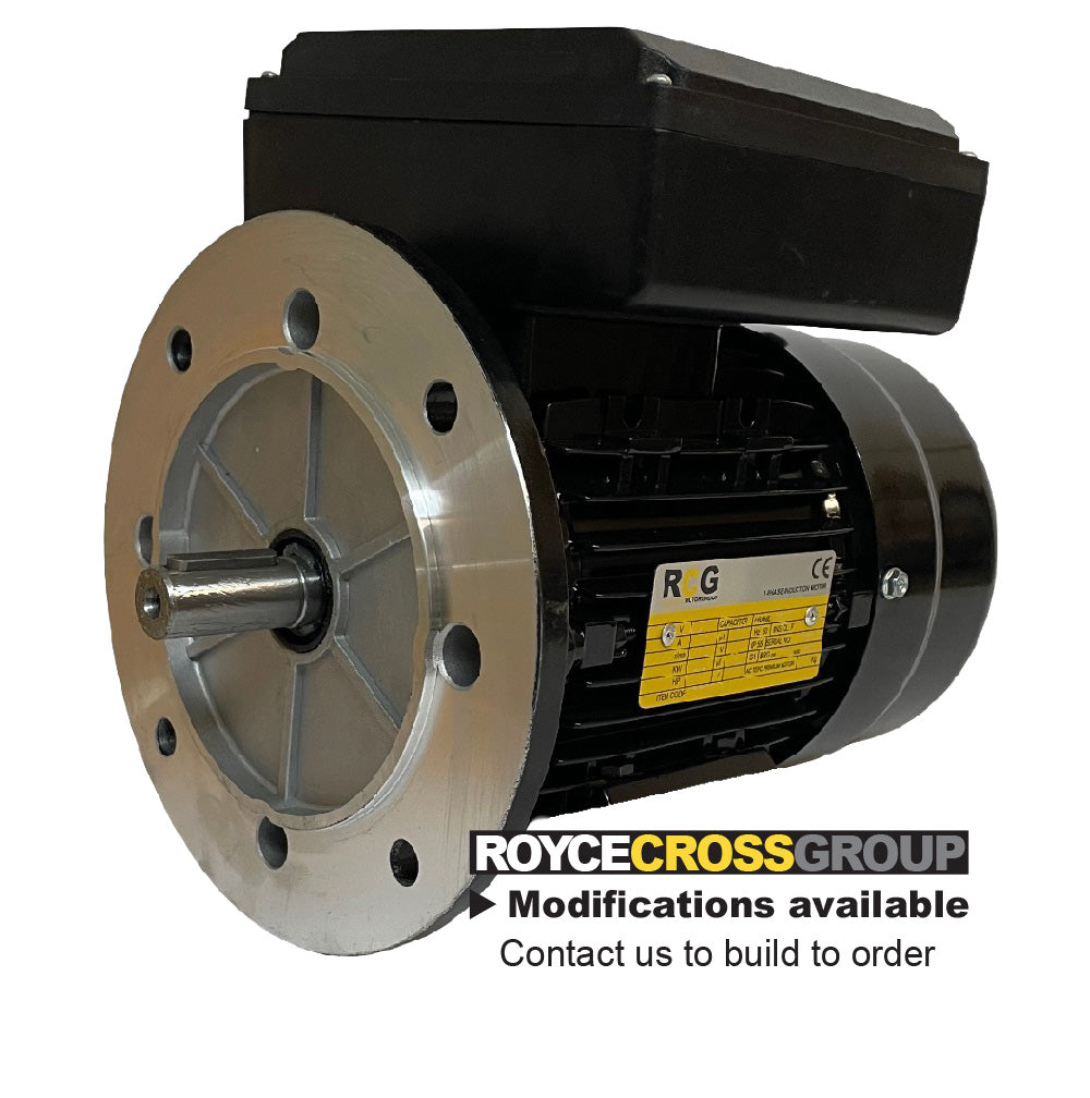 RCG Alloy ML71 0.55kW 2P TEFC B5 Flange Mount 1 Phase 240V IP55 CSCR Electric Motor 14mm Shaft - ML712-2 (B5)