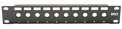 10" 10 Port F, BNC, PAL Patch Panel 1RU