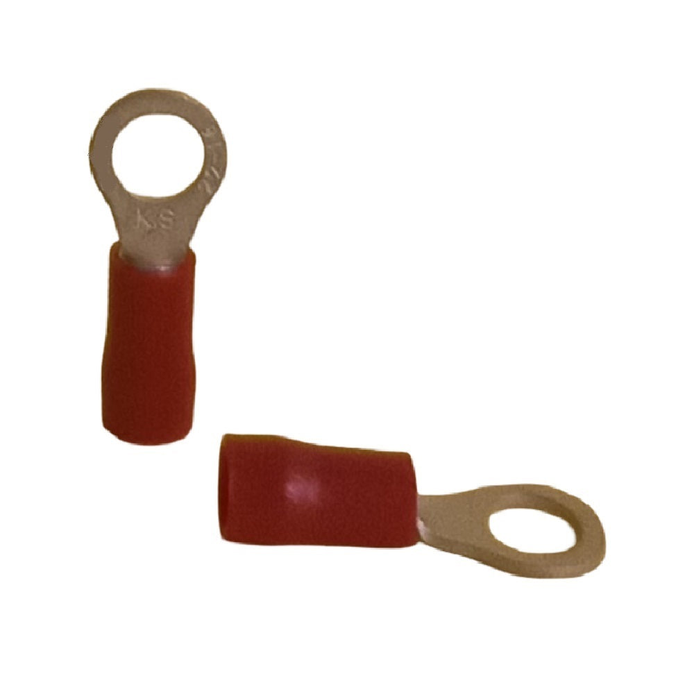 Red Ring Terminal 3mm Twin Grip - 100 pack