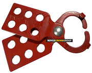 Red standard lockout hasp - 25mm jaw