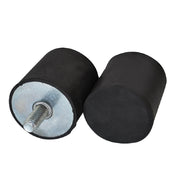 Anti Vibration Mount, Cylindrical, 38mm x 25mm, Male-Buffer, M8x1.25P x 18mm Long, 65 Shore Hardness 165kg Max Compression Load