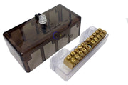 NEUTRAL LINK - 100A, 2 x 35mm² + 11 x 16mm², Black Cover