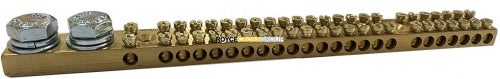 Earth/neutral bar - 165A, 24-way 16mm²,  2 x M10 studs