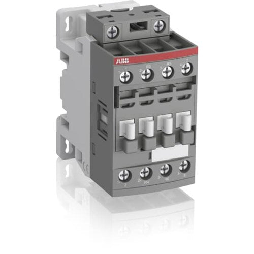 ABB AF16 7.5kW Contactor, 30A AC1/18A AC3 2x N/O + 2x N/C Contacts, Nil Aux Contacts, 24-60V AC/DC Coil