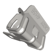 Hammer on flange clip (SS301), side mount, 8–14mm flange (100 pack)