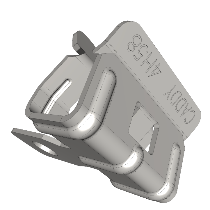 Hammer on flange clip (SS301), side mount, 8–14mm flange (100 pack)