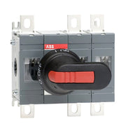 ABB switch disconnector - front operated, base mounted, black IP65 handle and shaft