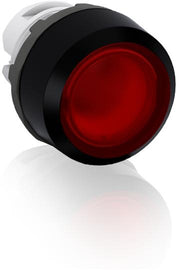 ABB Illuminated Momentary Flush Push Button, Red With Black Plastic Bezel, 1SFA611100R1101