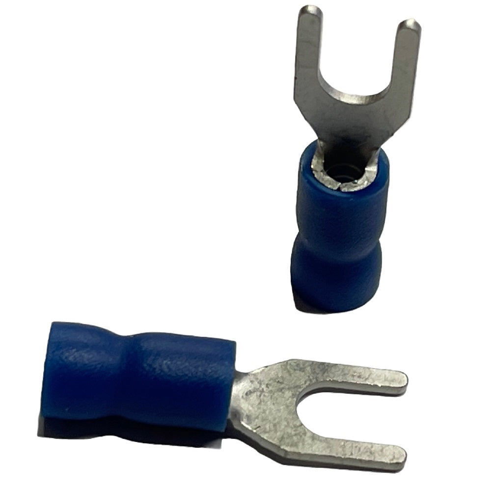 Blue fork spade 3.5mm twin grip - 100 pack