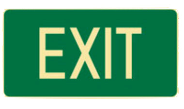 Exit Sign - H180mm x W350mm - Polypropylene