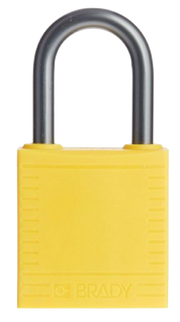 Yellow compact lockout padlock