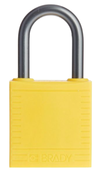 Yellow compact lockout padlock