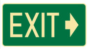 Exit Arrow Right Sign - H180mm x W350mm