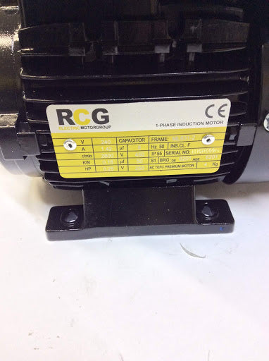 RCG Alloy ML63 0.18kW 2P TEFC B3 Foot Mount 1 Phase 240V IP55 CSCR Electric Motor 11mm Shaft - ML631-2 (B3)