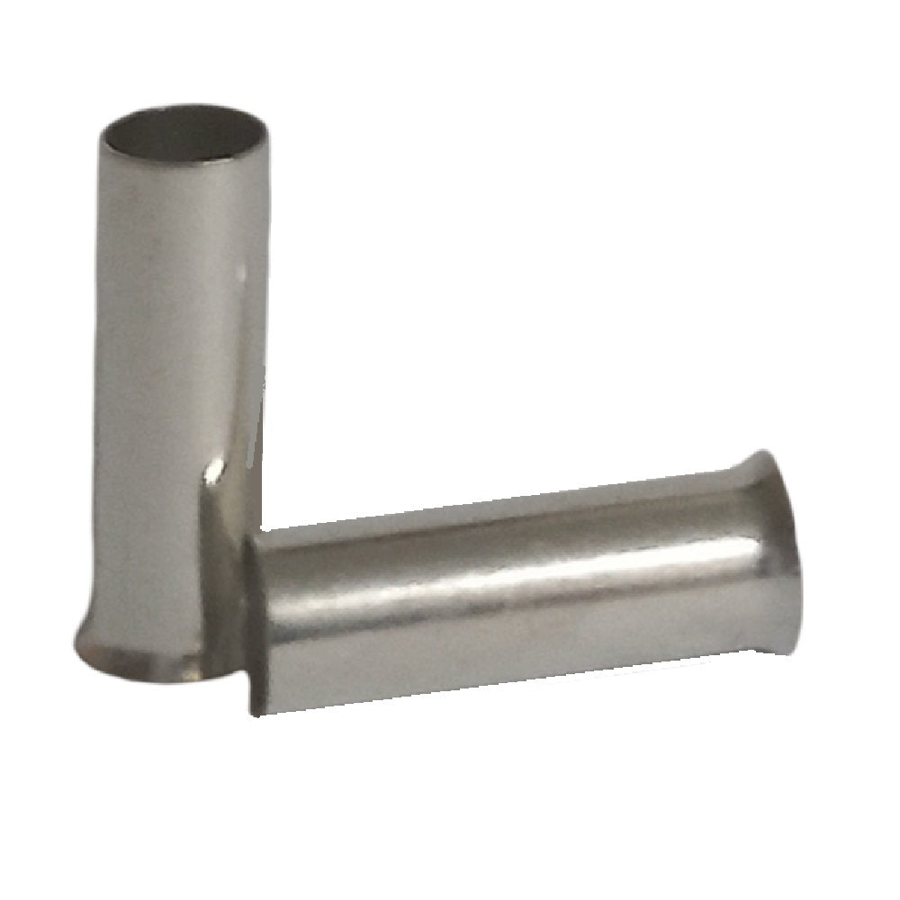 Uninsulated cord end 2.5mm x 18mm - 100 pack