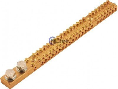Earth/Neutral Bar - 165A, 24-way 16mm²,  2 x M8 Studs