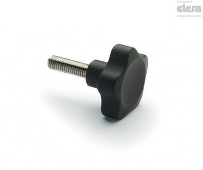 VC.692-SST-p Lobe Knob - 32mm Diameter, M6 x 20mm Stainless Steel Thread #VC.692/32 SST- p-M6x20