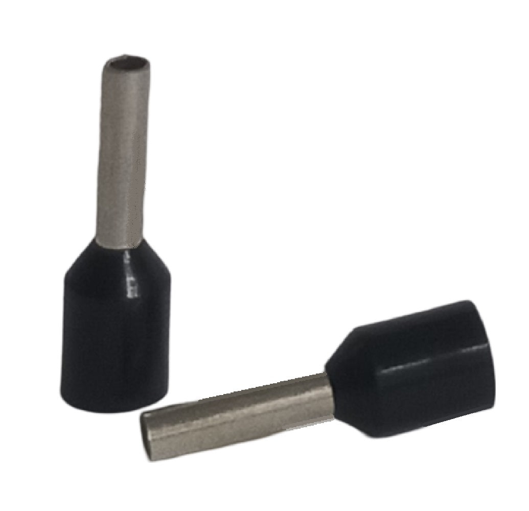Cord end 1.5mm x 8.2mm black - 100 pack