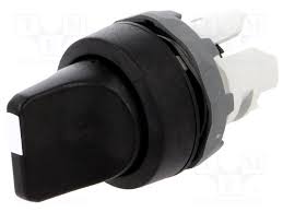 ABB Selector Switch 3 Position With Short Handle, Black, ABC Position, Maintained A, Spring Return From C to B, 1SFA611212R1006