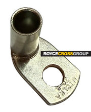Copper crimp lug, 70mm² cable, 10mm stud, right angled - sold per 1