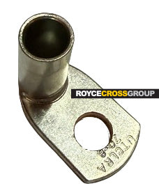 Copper crimp lug, 70mm² cable, 10mm stud, right angled - sold per 1
