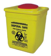 Square sharps disposal 2 litre container