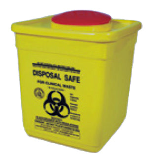 Square sharps disposal 2 litre container