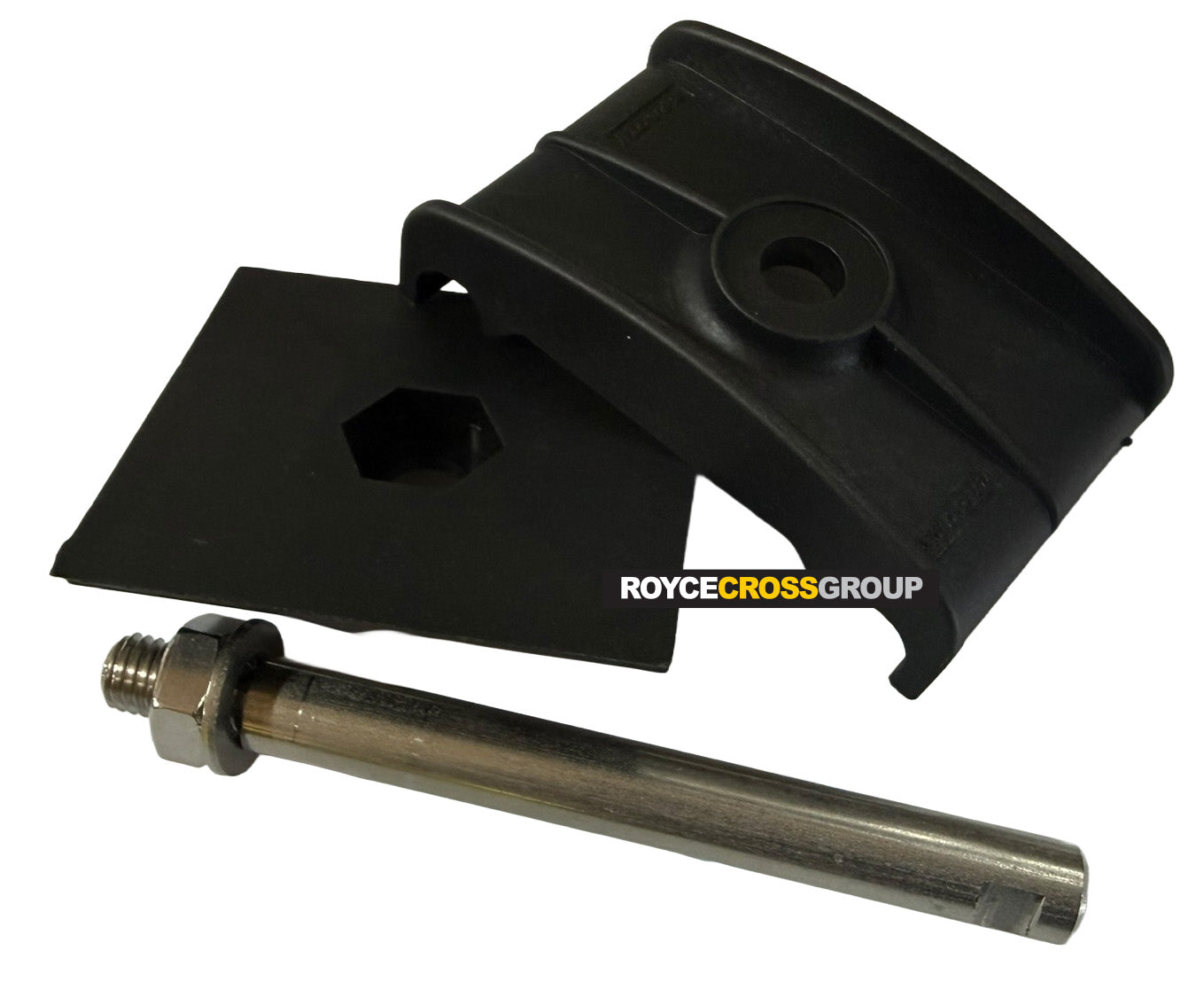 Movex double clamp, type 339 suit 12mm bar, 67mm wide x 68mm high x 25mm deep with 12mm x 100mm pin