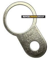 Slip-on earth tag - M40, nickel-plated brass