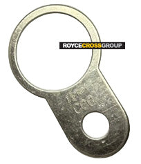 Slip-on earth tag - M40, nickel-plated brass