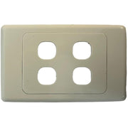4 Gang Wall Face Plate - White